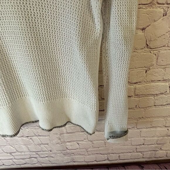 Rag & Bone White Crew Neck Open Knit Minimalist Coastal Academia Sweater Size XS - Picture 4 of 9